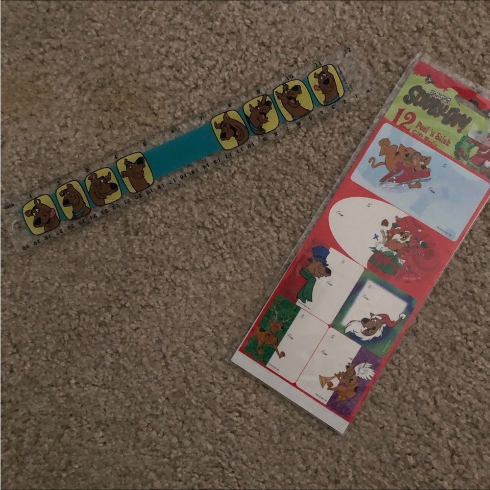 Scooby Doo Ruler and Christmas tag bundle